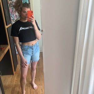 Cropped Metallica Band Tee